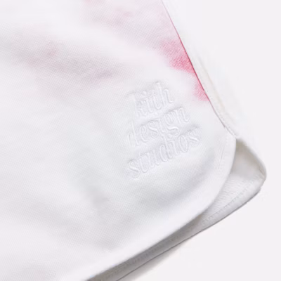 Kith Tie Dye Jordan Short White/Red Lookbook Kith Tie Dye Jordan Short White/Red