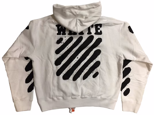 Off White Incomplete Spray Paint OS Hoodie White Novelship