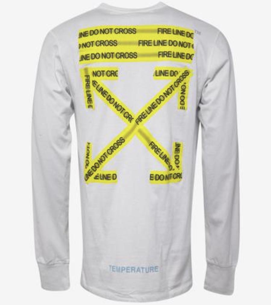 Buy Off White Firetape L S Tee White Novelship