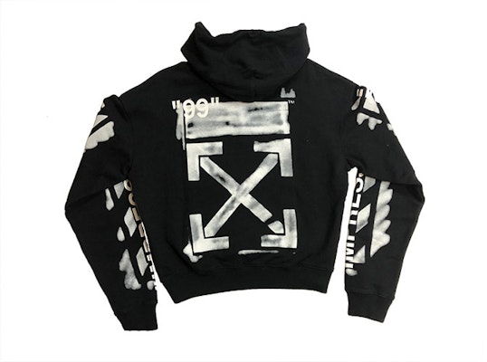 Off White Impressionism Diag Stencil Hoodie Black White Novelship