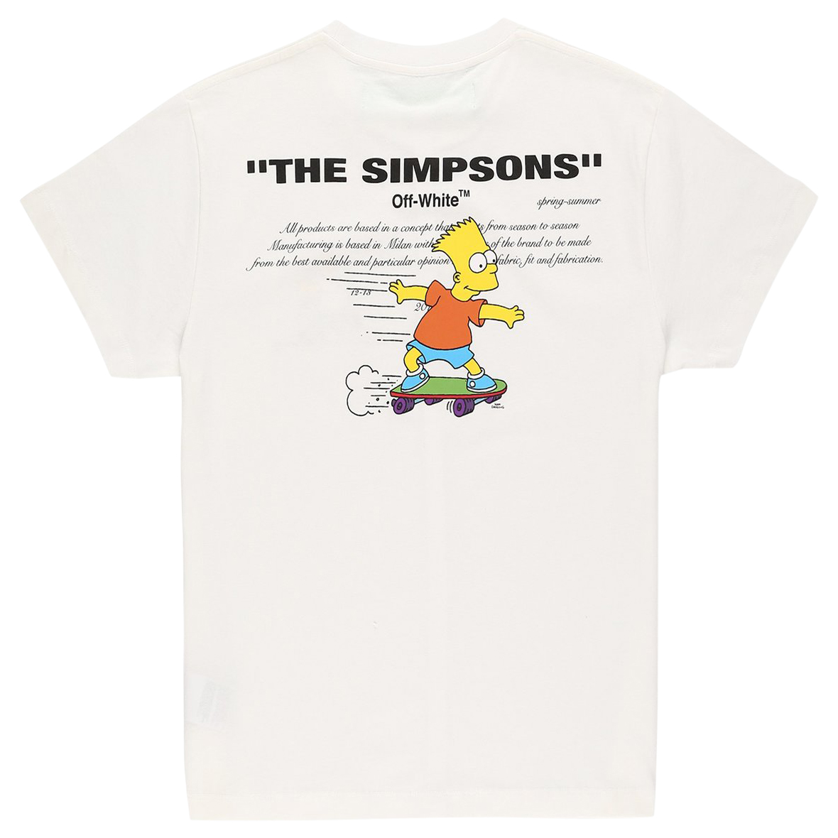 Buy Off White Homer and Bart Simpson T Shirt White Multicolor Novelship