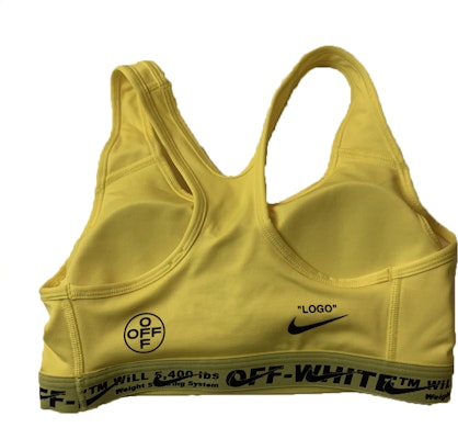 Off white nike sports bra deals yellow