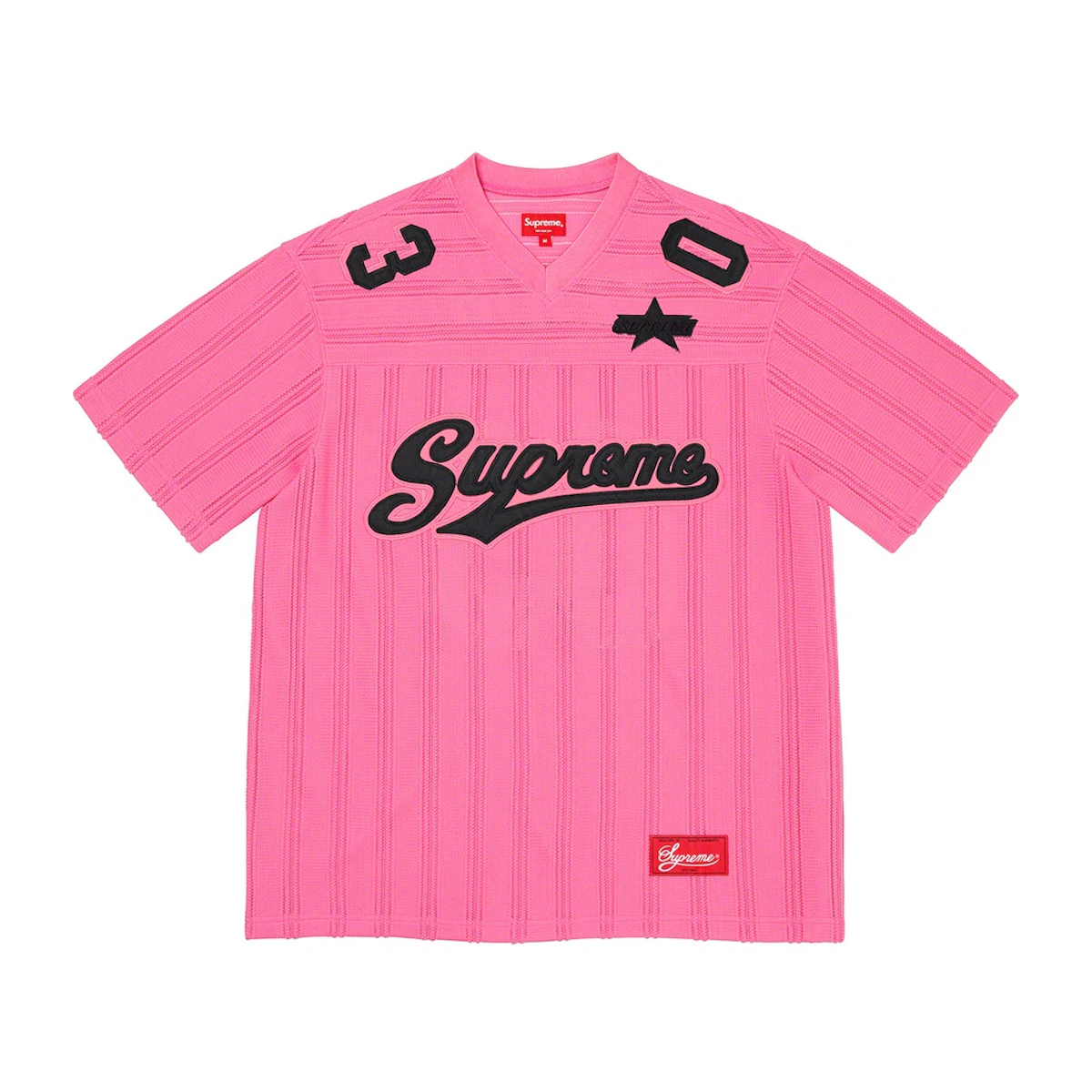 Buy Supreme Mesh Stripe Football Jersey Pink Novelship