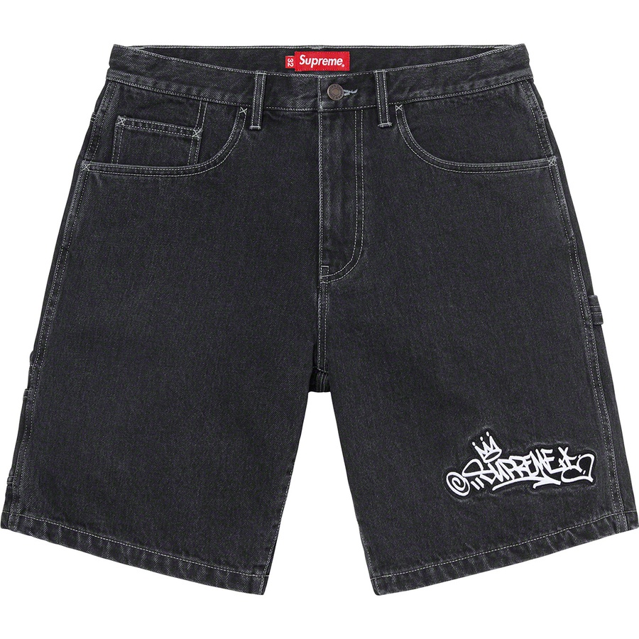 Supreme Handstyle Denim Painter Short Black