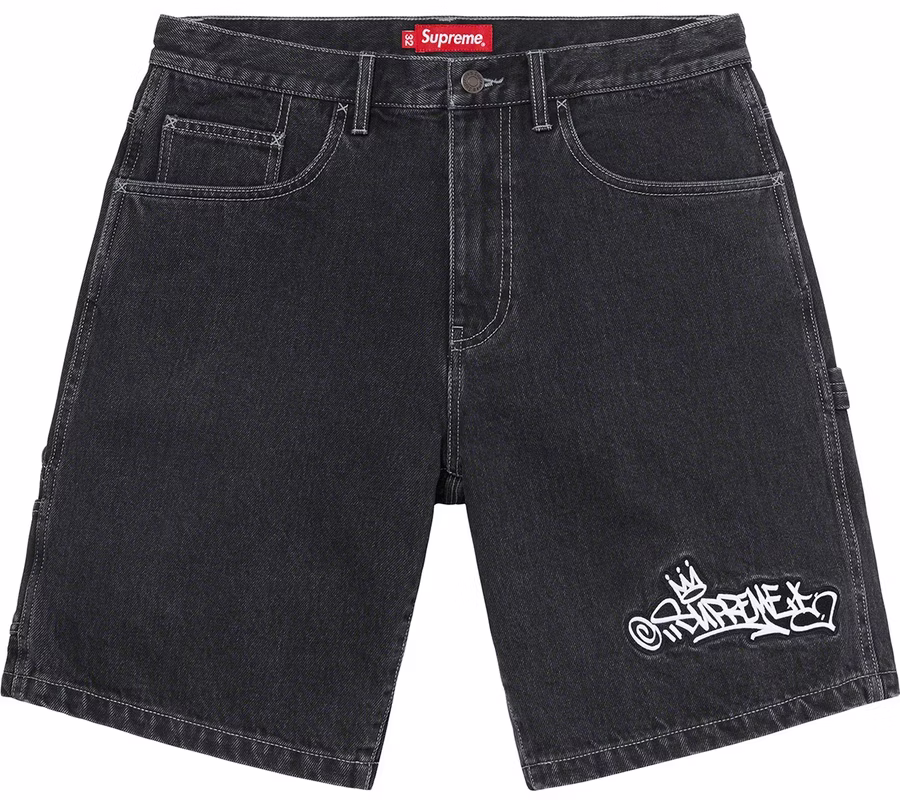 supreme-handstyle-denim-painter-short-black