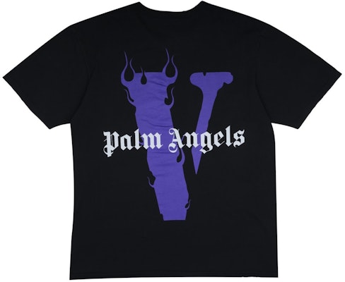 Vlone x Palm Angels T‑Shirt Black/Purple - Novelship
