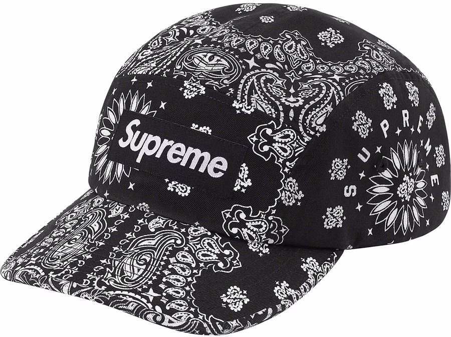 Supreme black camp clearance hat