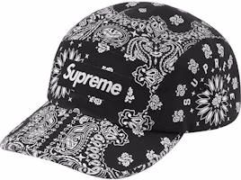 Supreme Bandana Camp Cap Black Supreme Bandana Camp Cap Black