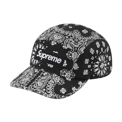 Supreme Bandana Camp Cap Black