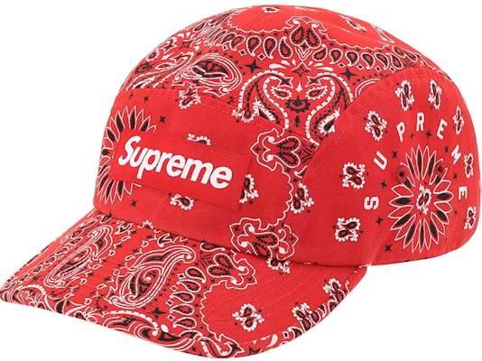 Supreme Bandana Camp Cap Merah Buy Supreme Bandana Camp Cap Merah