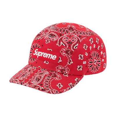 Supreme Bandana Camp Cap Red