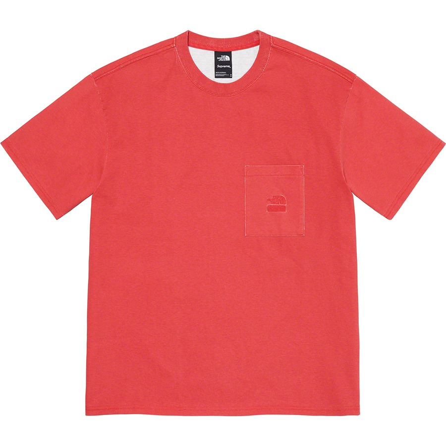 Supreme®/The North Face® Pigment Printed Pocket Tee Red Novelship