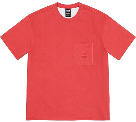 Supreme®/The North Face® Pigment Printed Pocket Tee Red - Novelship