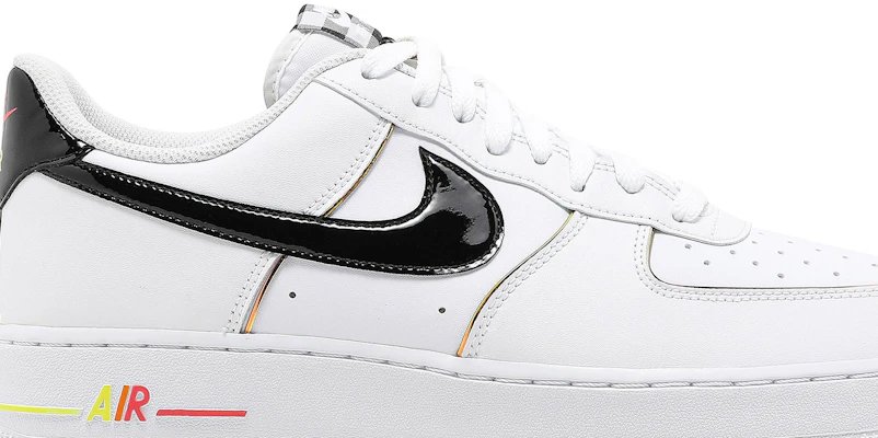 Nike air force black with white line on sale