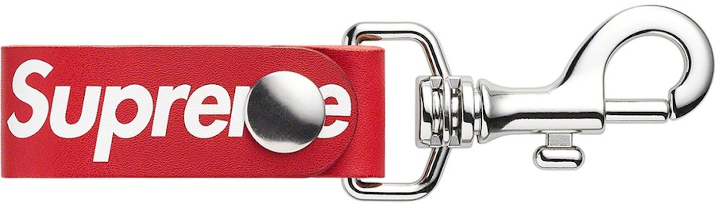 Supreme Leather Key Loop Red