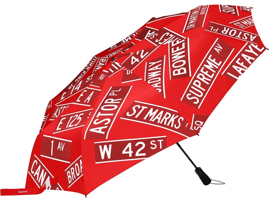 Supreme®/ShedRain® Street Signs Umbrella Red - Novelship