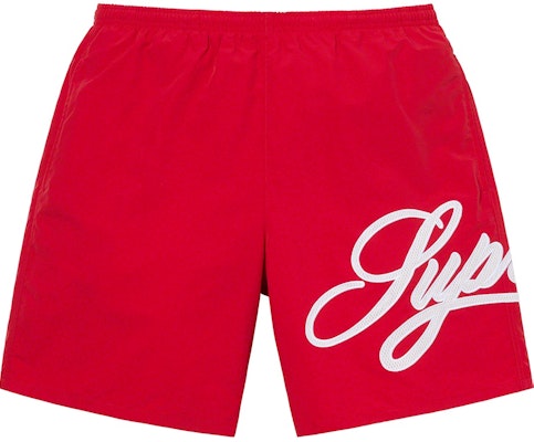 Supreme Mesh Script Water Short Red Buy Supreme Mesh Script Water Short Red
