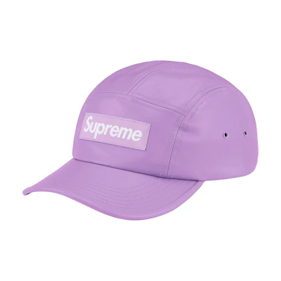 Supreme Leather Camp Cap Lavender