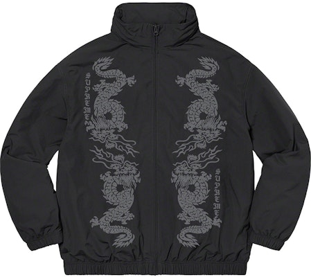 Supreme 黑色龙纹运动夹克 Buy Supreme 黑色龙纹运动夹克