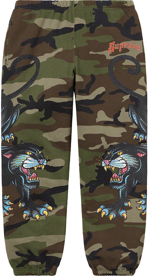 supreme-panther-sweatpant-woodland-camo