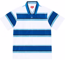 Supreme Stripe Velour Polo White Supreme Stripe Velour Polo White