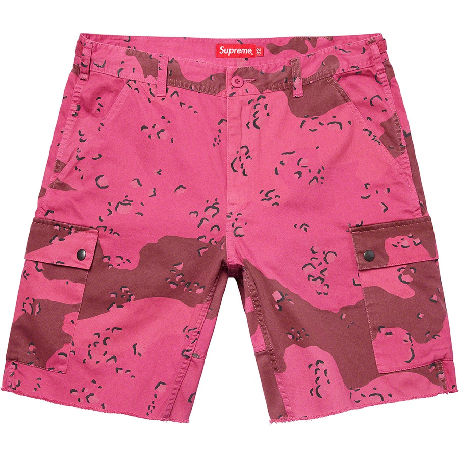 Buy Supreme 过度染粉色迷彩工装短裤