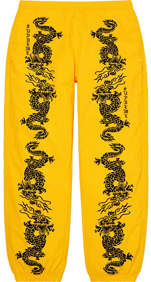 supreme-dragon-track-pant-yellow