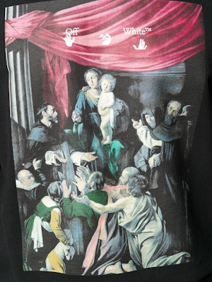 Off-White Slim Fit Caravaggio Painting Sweatshirt Black/Black Order Off-White Slim Fit Caravaggio Painting Sweatshirt Black/Black