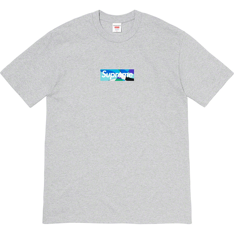 Supreme®/Emilio Pucci® Box Logo Tee Heather Grey/Blue