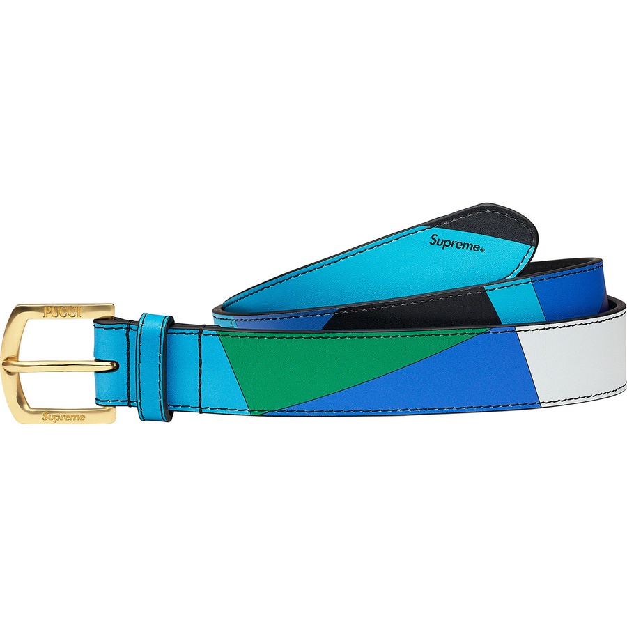 新品 Supreme Emilio Pucci Belt Blue S/M-