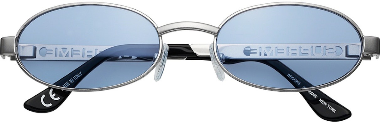 supreme brooks sunglasses silver