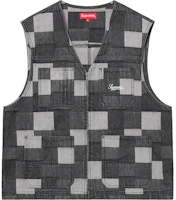 Supreme Patched Denim Vest Black Supreme Patched Denim Vest Black