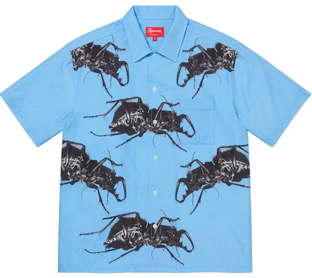 Kemeja Pendek Supreme Beetle Biru Buy Kemeja Pendek Supreme Beetle Biru