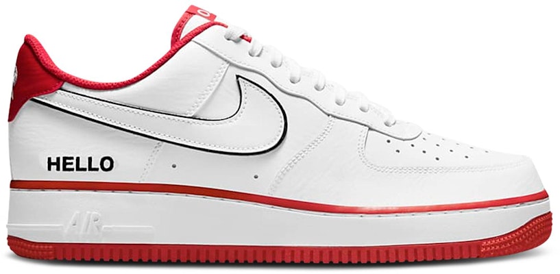 Nike air force 1 white university red Clearance