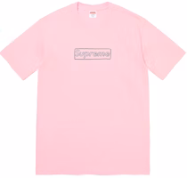 Supreme x KAWS Chalk Logo Tee Light Pink
