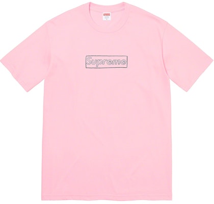 Supreme x KAWS Chalk Logo Tee Light Pink Buy Supreme x KAWS Chalk Logo Tee Light Pink
