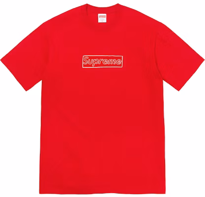 Supreme x KAWS Chalk Logo Tee Red - Novelship