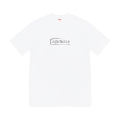 Supreme KAWS Chalk Logo Tee White