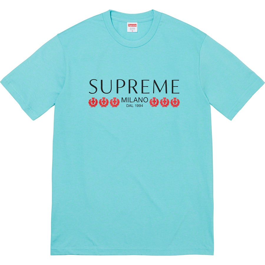 Supreme Milano Tee Light Teal Large | coinweez.com