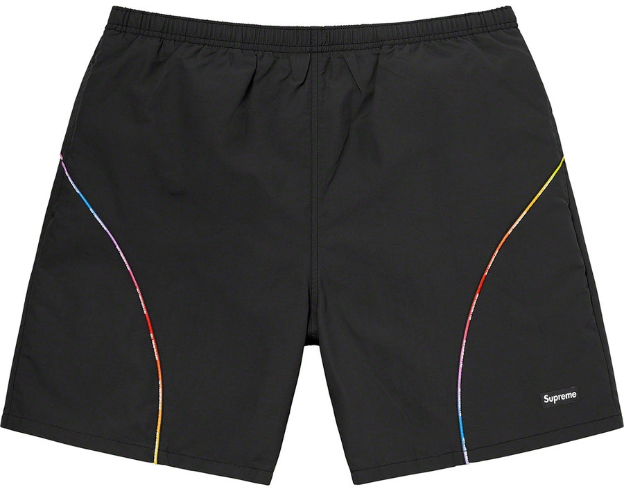 supreme-gradient-piping-water-short-black