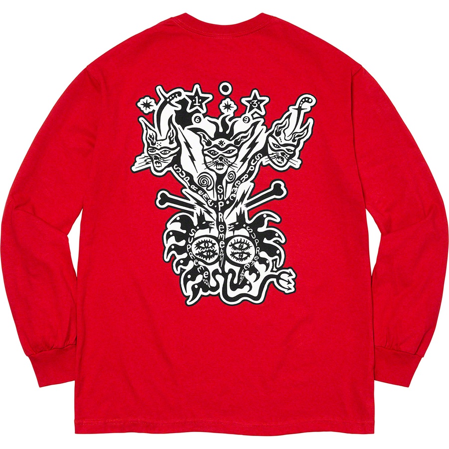 Buy Supreme L/S Pocket Tee Red Tribal Camo - Novelship