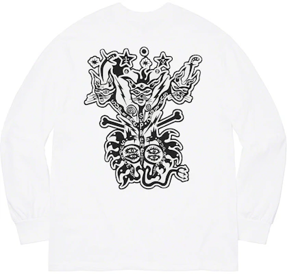 Clayton Patterson/Supreme Baju Lengan Panjang Putih Buy Clayton Patterson/Supreme Baju Lengan Panjang Putih