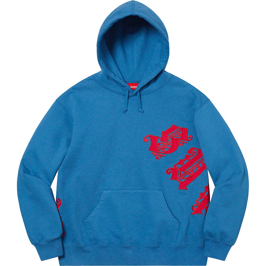 Buy Supreme Old English Wrap Hoodie Sweatshirt Pale Royal Biru Muda