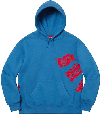 Supreme Old English Wrap Hoodie Sweatshirt Pale Royal Biru Muda Buy Supreme Old English Wrap Hoodie Sweatshirt Pale Royal Biru Muda
