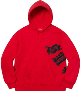 Supreme红色老英文字母连帽卫衣 Buy Supreme红色老英文字母连帽卫衣