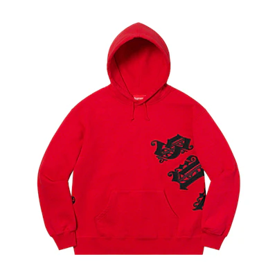 Supreme Old English Wrap Hooded Sweatshirt Red