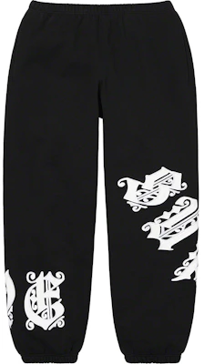 Supreme top sweatpants black