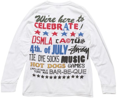 Stussy x Cactus Plant Flea Market Proud To Be L/S Tee White Order Stussy x Cactus Plant Flea Market Proud To Be L/S Tee White