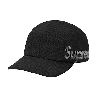 Supreme Jacquard Pique Camp Cap Black