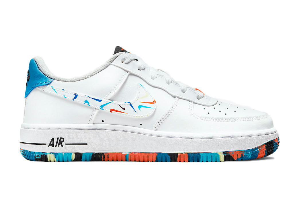 white multicolor air force 1
